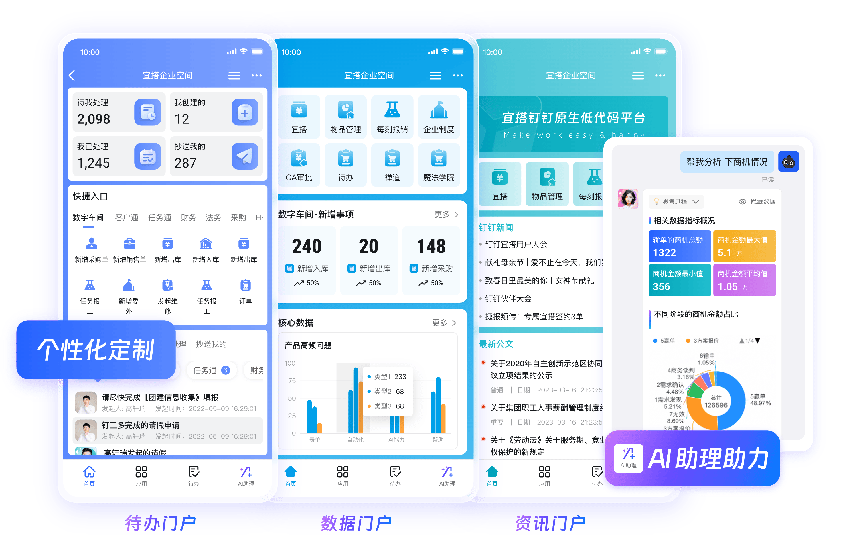 钉钉共享办公空间统一工作台